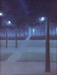 William Degouve De Nuncques Nocturne in the Parc Royal